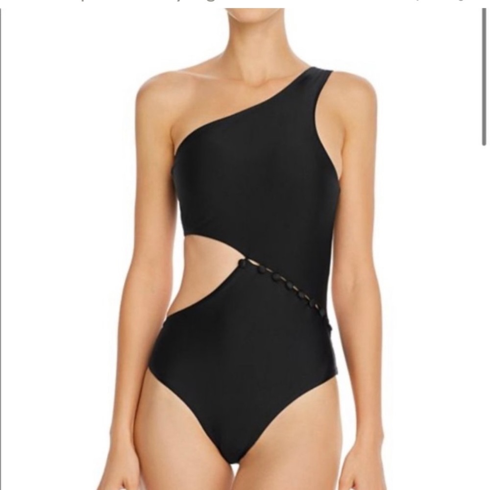 NWT Red Carter Peri One Piece Black Swimsuit